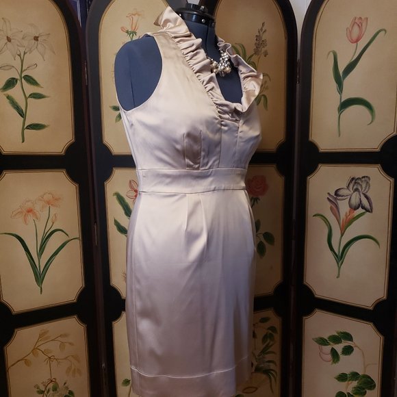 Taylor for BHLDN Satin Ruffled Collar Sleeveless - Picture 2 of 4